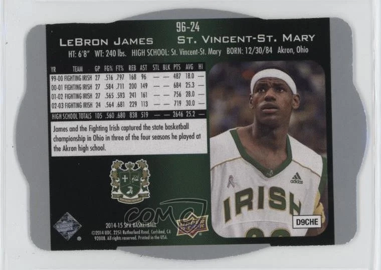 2014-15 SPx 1996 Design Inserts LeBron James #96-24 - Image 2 of 2