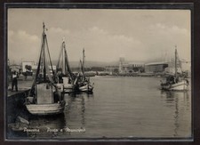 PESCARA - cartolina spedita nel 1956 - PORTO E MUNICIPIO - animata - G134