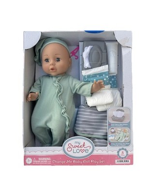   My Sweet Love Change Me Baby Play Set Sage Outfit 14-inch Doll 8 Pcs NEW