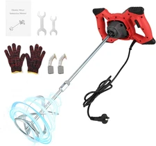 Cement Mixer 2300W, Handheld Electric Concrete Mixer with 6 Adjustable Speed, 11