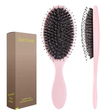Boar Bristles Hair Brush for Women and Men, Detangling Hair Brush for Smoothing 