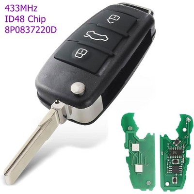 433Mhz wireless flip key car remote control for Audi A1 A3 A4 A6 A8 TT ID48