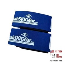 Utah Ski Gear Ski Straps Pair - Adjustable Ski Straps, Fits Most Skis, USG Blue
