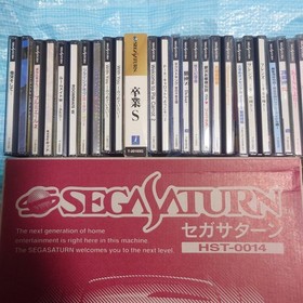 Sega Saturn Console HST-0014 Boxed 39 Game Lot Sakura Wars Evangelion Japan JP