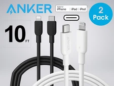 2x Anker 10FT USB-C - Lightning MFi-Certified Charger Cable iPhone 13 14 Pro Max