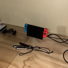 Nintendo Switch Console w/ Red Blue JoyCon Dock Charger