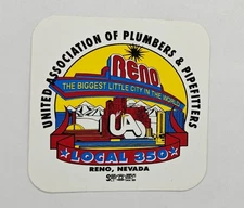 UA Local 350 Plumbers And Pipefitter Vintage Sticker Rare