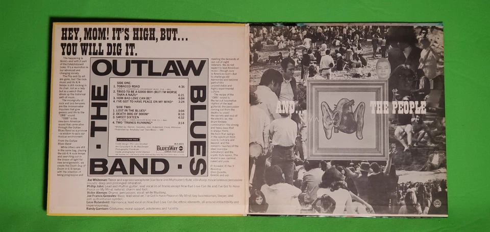 The Outlaw Blues Band LP Bluesway BLS 6012 1969 Psych Blues Fusion ABC Records. - Image 3 of 4
