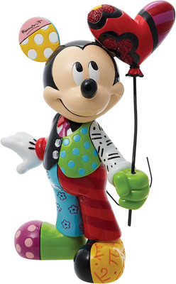 Disney Britto Mickey Mouse Love Heart Balloon  Statue 10'' 6014861 New Rare LE