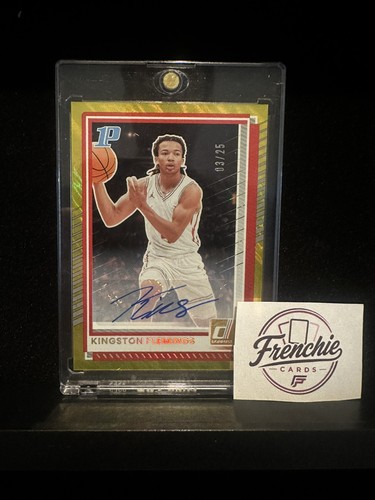 2025-26 Panini Donruss Optic Kingston Flemings #123 Gold Prizm /25 Auto