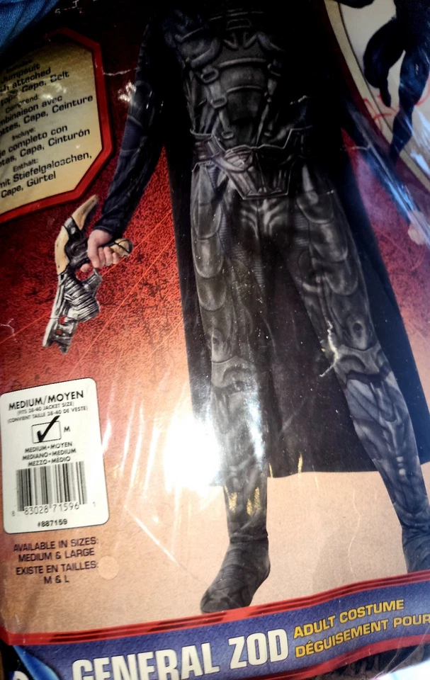 Disfraz de Halloween General Zod Hombre de Acero Superman Adulto Hombre NUEVO Foto 3 de 3