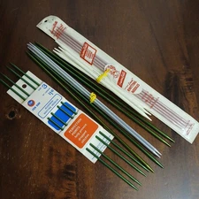 Double Point Knitting Needle Lot - Bates Silvalume & Boye Vintage 