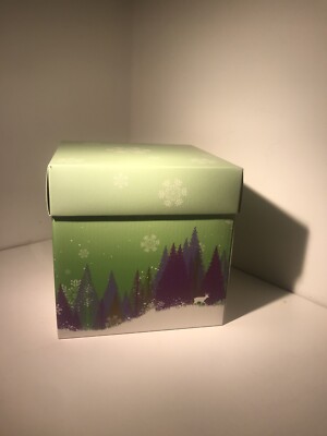 Geschenkbox Winter/Weihnachten mit Papierfüllung. Guter Zustand