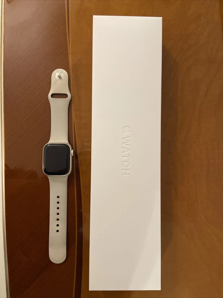 Apple Watch Series 7 41mm Gps Aluminum Starlight  W/ Sport Band MKMY3LL/A - Изображение 3 из 4