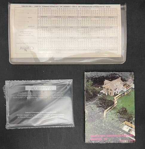 Elvis Presley Memorabilia Lot, ‘93-94 Checkbook Register, Address Book, Cards - Picture 2 of 6