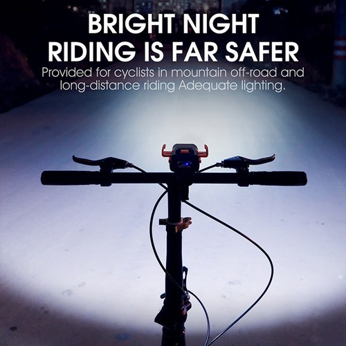 5 in 1 USB Fahrrad LED Leuchten Telefonhalterungsset mit Powerbank Telefonhalter - Bild 4 von 13