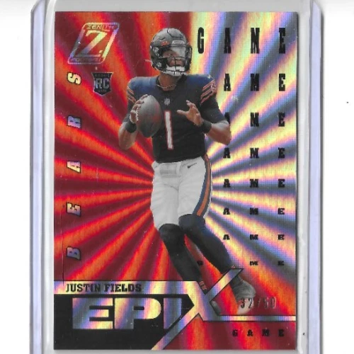 Justin Fields Panini Zenith Epix #EO4 Game-Orange