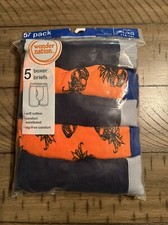NIP WONDER NATION BOYS COTTON BOXER BRIEFS 5 PACK XL 14-16 