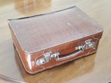 Valigia vintage 1900 finto coccodrillo, medio piccola