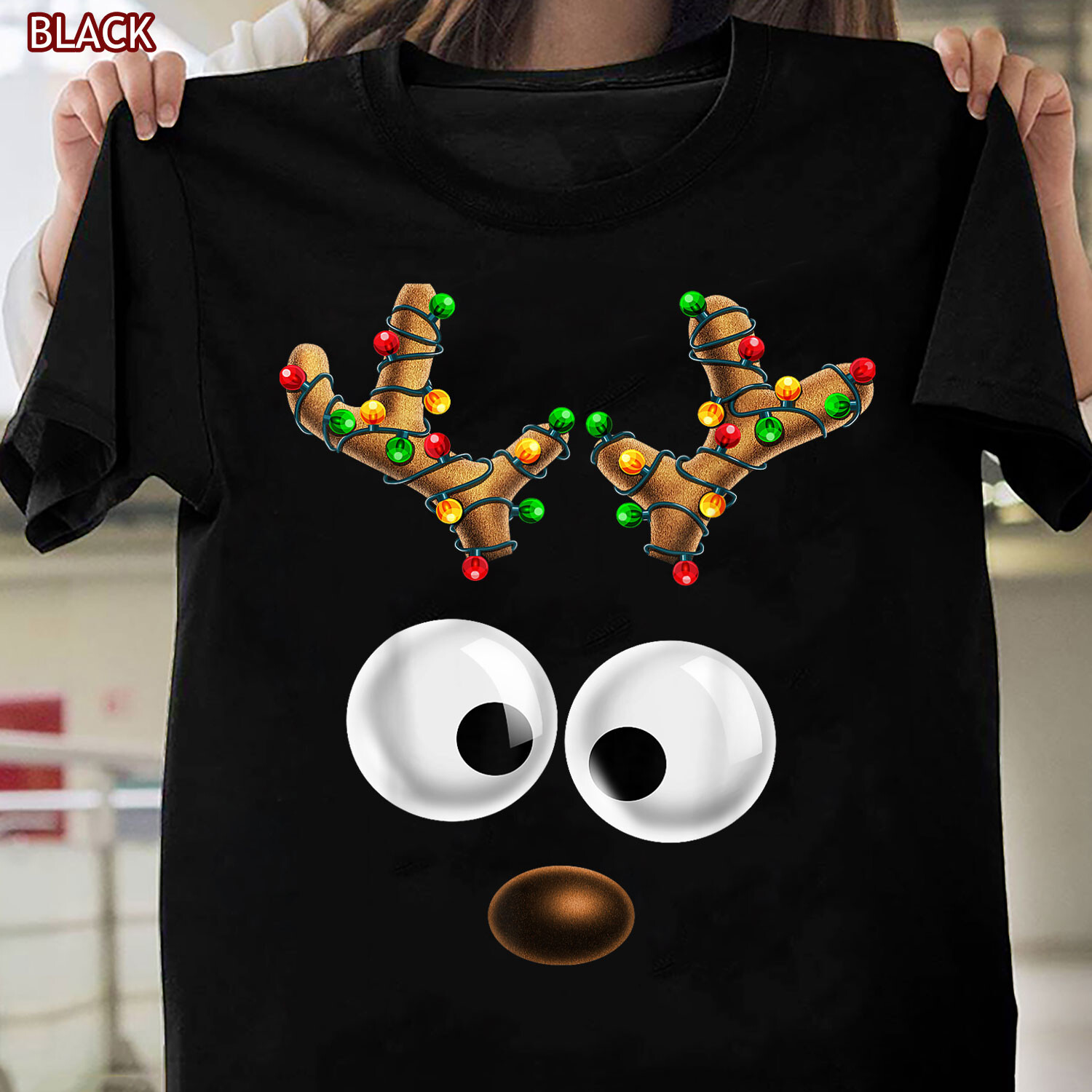 Matching Family Christmas Reindeer Tee Gift, Merry Xmas T-Shirt Men Women
