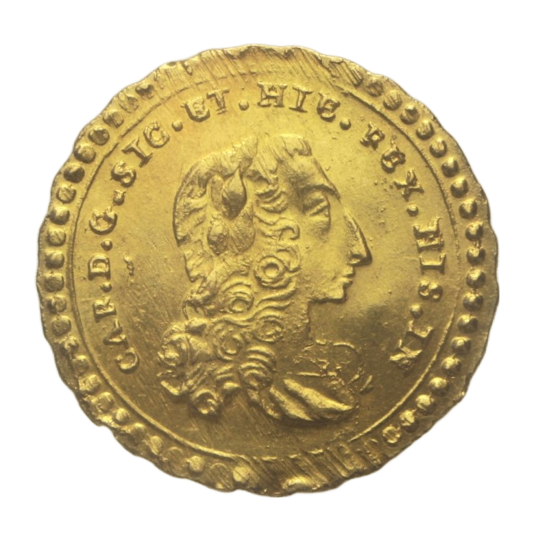 Carlo di Borbone Oncia d' oro -Au- 1737 FDC Perizia A