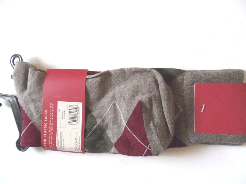 1 par de calcetines de tratamiento antimicrobiano para hombre reduce el olor talla de zapato: 6-12 () Foto 2 de 3