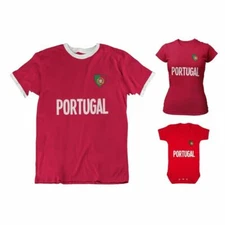 Adult or Kids PORTUGAL Country Badge Football TShirt 2024 Euro World Cup Tee