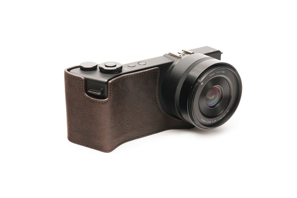 Genuine Leather Half Camera Case Bag Cover for Sigma DP0Q DP1Q DP2Q DP3Q