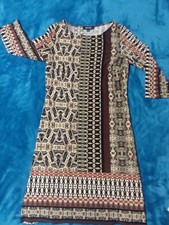 Womens Nine West Shift Sweater Dress Multi-Color Size 8