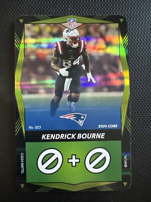 2024 NFL Uno Elite Kendrick Bourne -  Green Foil Parallel #023 SP Patriots