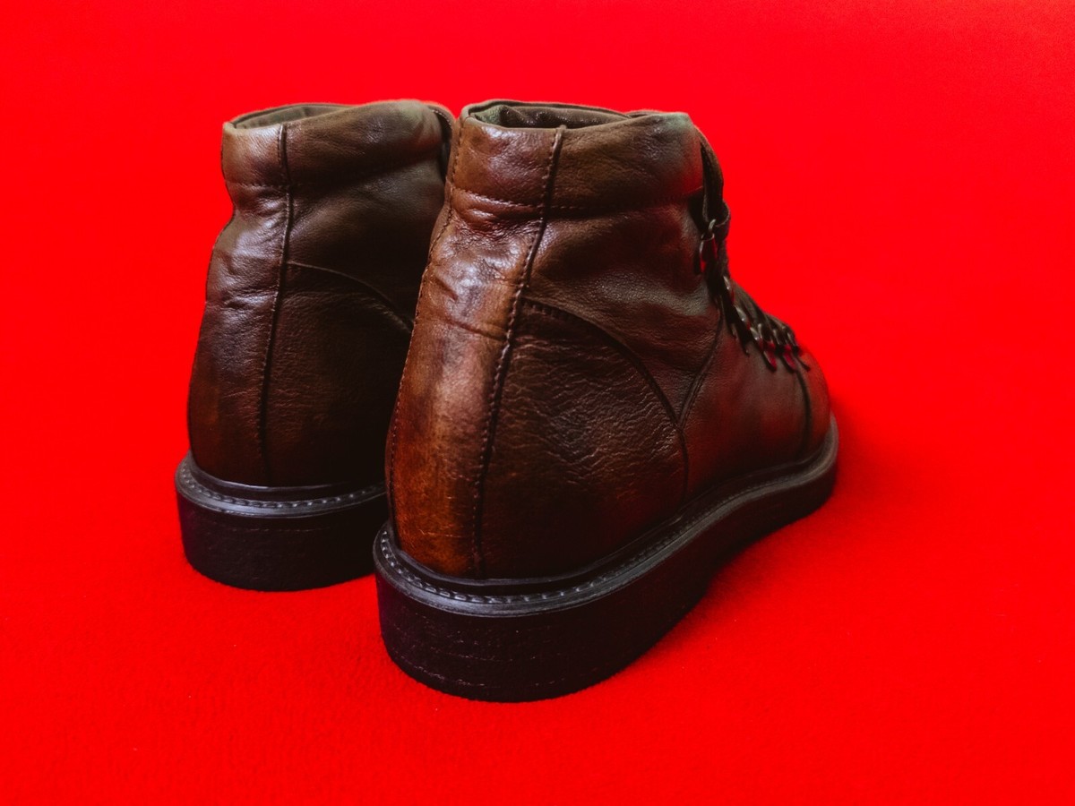ALEXANDER HOTTO Men Leather Brown Hiker Boots US 7.5 / EU 40 - 41 Lace Up Shoes View 6