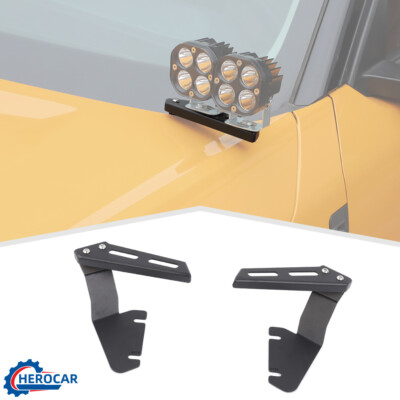 Hood Hinge Light Lamp Bracket Ditch Side Mount Stand For Ford Bronco Sport 2021+
