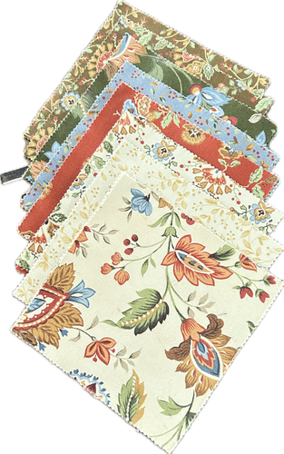 Choose from 2 UNIQUE LAYER CAKES! 10"sq. FLORAL; BATIKS! Versatile Quilt Fabric! - Picture 8 of 14