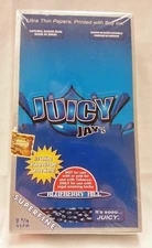 1 Box JUICY JAY'S Superfine 1 1/4 Papers Blueberry Hill with Free LED Glow Tray