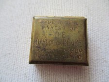 Vintage WJ Myatt & Co England Mini Safety Razor in Brass Case w/ Unused Blade
