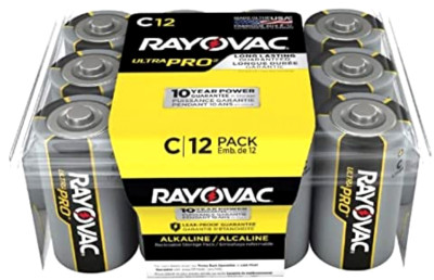Rayovac C Batteries, Ultra Pro Alkaline C Cell Batteries (12 Battery Count)
