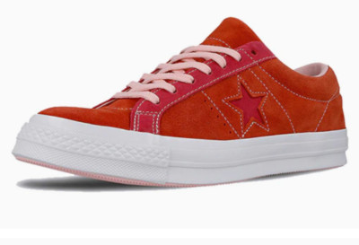 Converse One Star Ox Plimsoll Suede Low Top Sneakers Mens 12 Enamel Red New