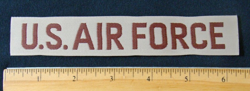 Patch US Air Force USAF Tan Name Tape Strip Military Service Desert Warfare