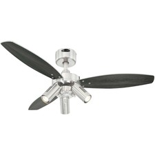 72118 Pearl Three-Light 105 cm ventilatore a soffitto per interni a quattro pale finitura acciaio inossidabile 72118 Pearl Three-Light 105 cm ventilatore a soffitto per interni a quattro pale finitura acciaio inossidabile