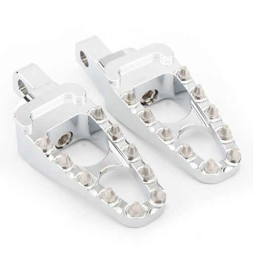 CNC Rivet Foot Pegs Pedals MX Style For Harley Street Glide V-Rod Sportster Dyna - Picture 3 of 13