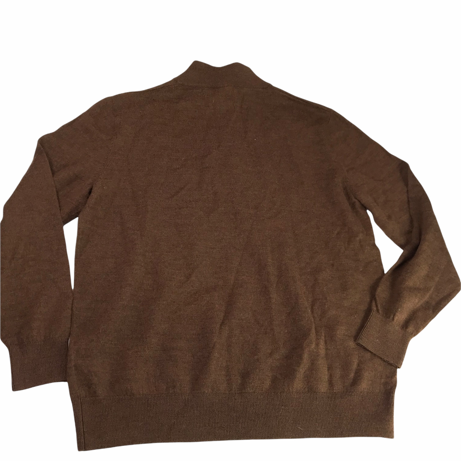 PENDLETON Brown Mock Neck 1/4 Zip Pullover Collar… - image 4