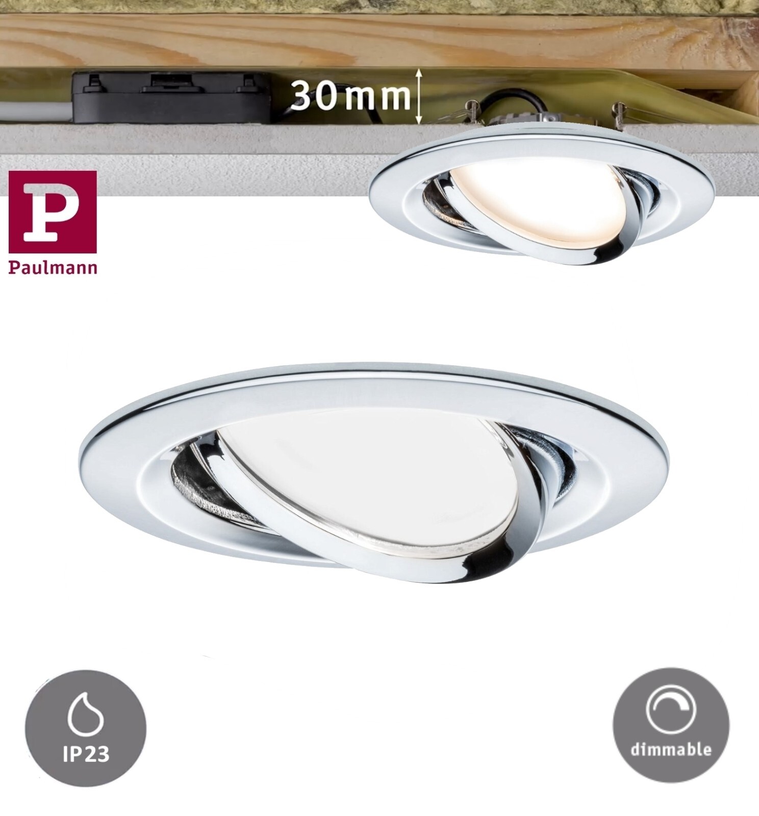 Paulmann Coin Slim 93879 LED-Einbauleuchte EEK LED (A - E) 6.8W  