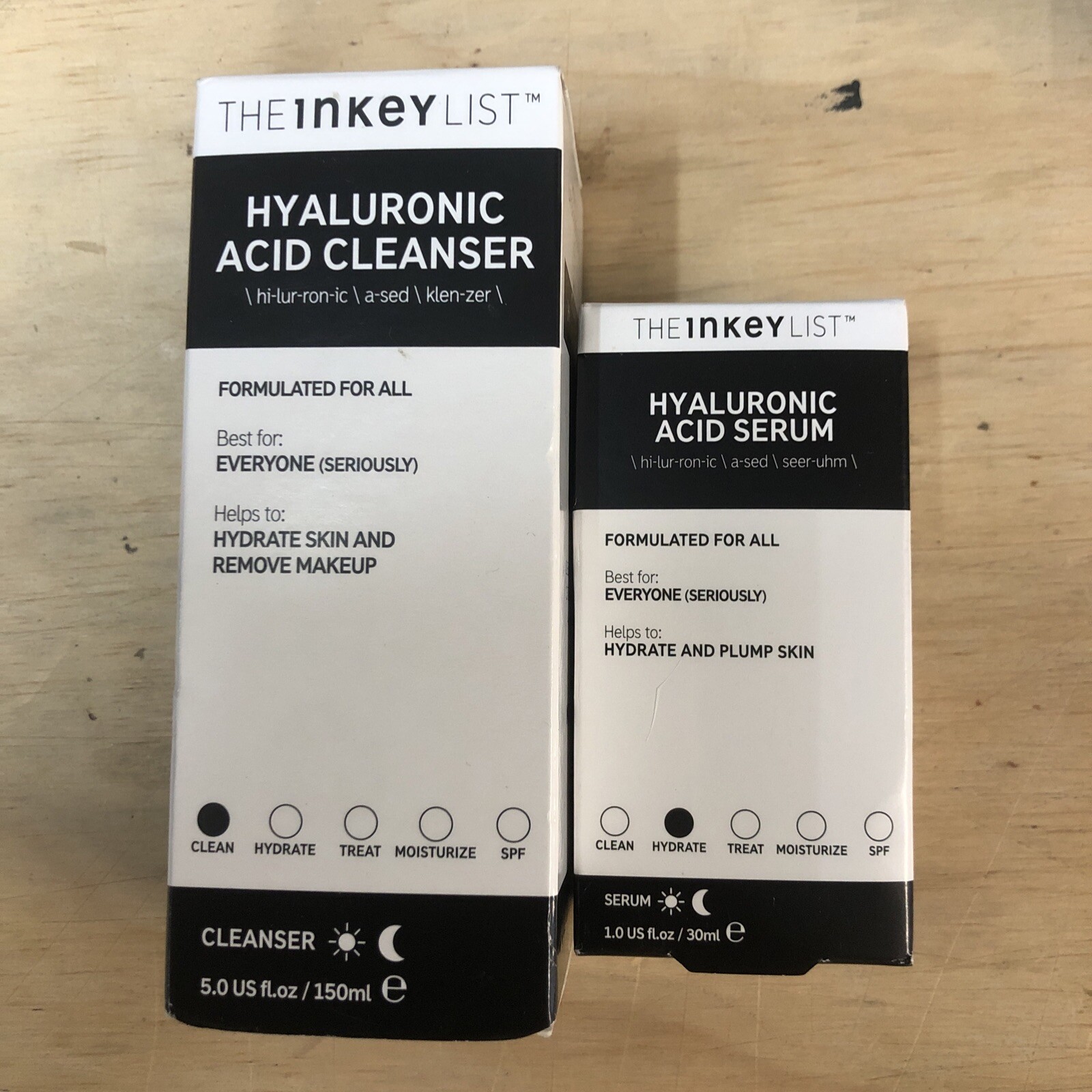 The Inkey List Hyaluronic Cleanser , Hydrates Skin 150ml + SERUM 30ml
