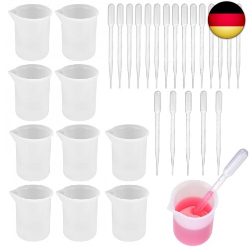 10 StüCk Silikon Messbecher, 100Ml Silikonbecher FüR Harz, Messbecher, Antihaft-image