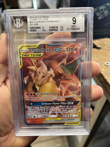 Charizard & Braixen-GX graded BGS 9 for sale on eBay