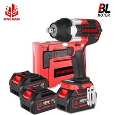 1800Nm Cordless Electric Impact Wrench 1/2" Brushless High Power Driver Set