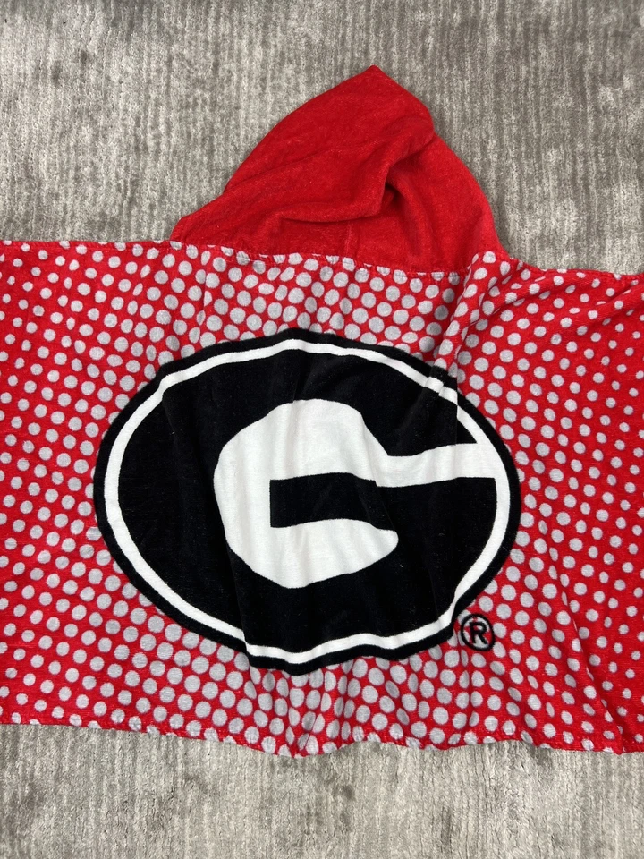 Toalla de playa Georgia Bulldogs juvenil con capucha 100 % algodón NCAA Foto 2 de 4