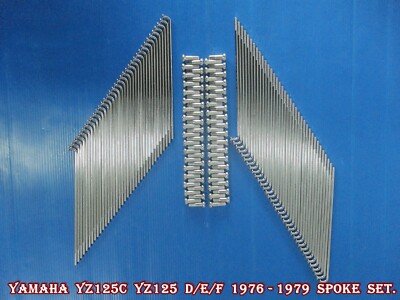 Fit YAMAHA YZ125C YZ125 D/E/F 1976 - 1979 FRONT & REAR SPOKE SET 72Pcs.JAPAN 