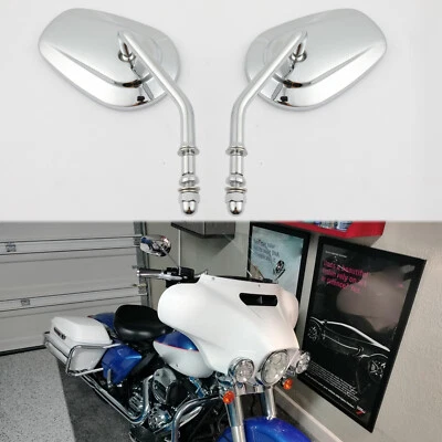 2x Chrom Motorrad Spiegel Rückspiegel Für Harley Touring Electra Glide Road King