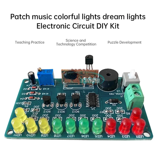 CD4060 SMD Music Light Circuit Welding DIY Kit LED Electronics Project Welding